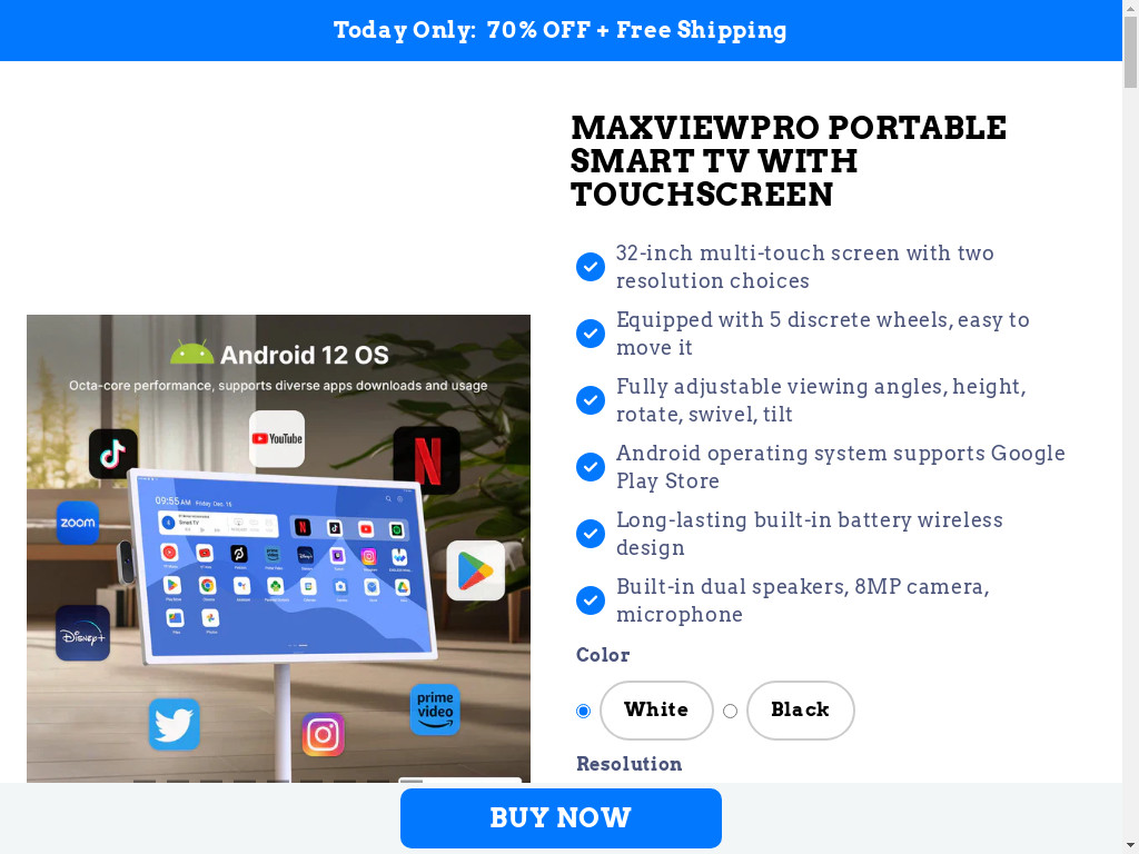 Screenshot of Maxviewpro.com website