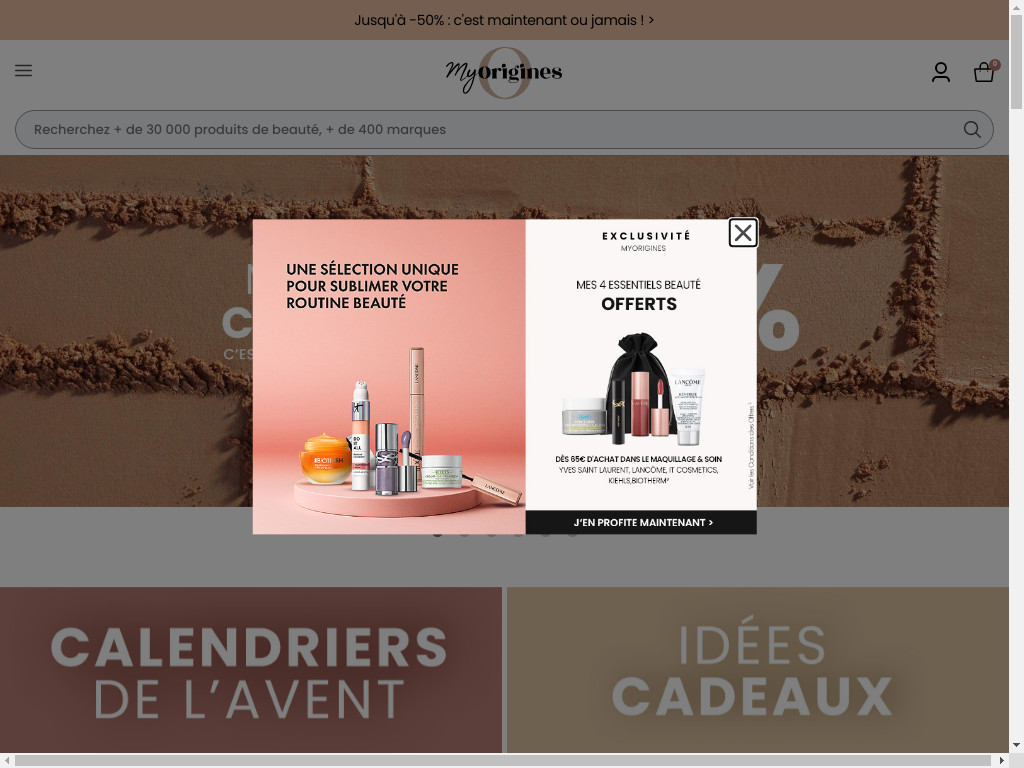 Screenshot of My-origines.com website