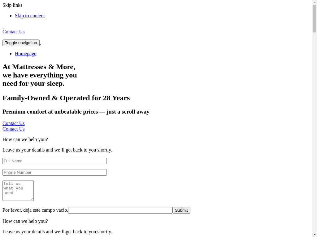 Screenshot of Mymattressesandmore.shop website