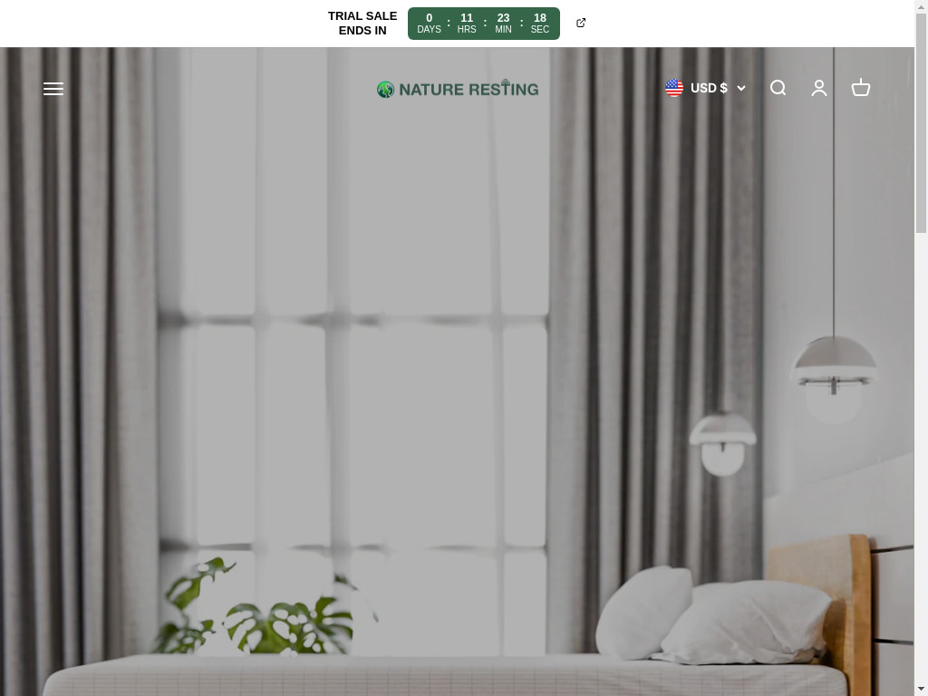 Screenshot of Natureresting.com website