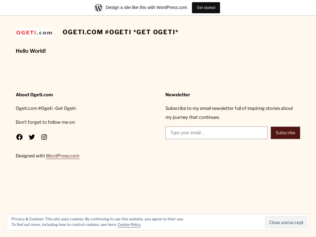 Screenshot of Ogeti.com website