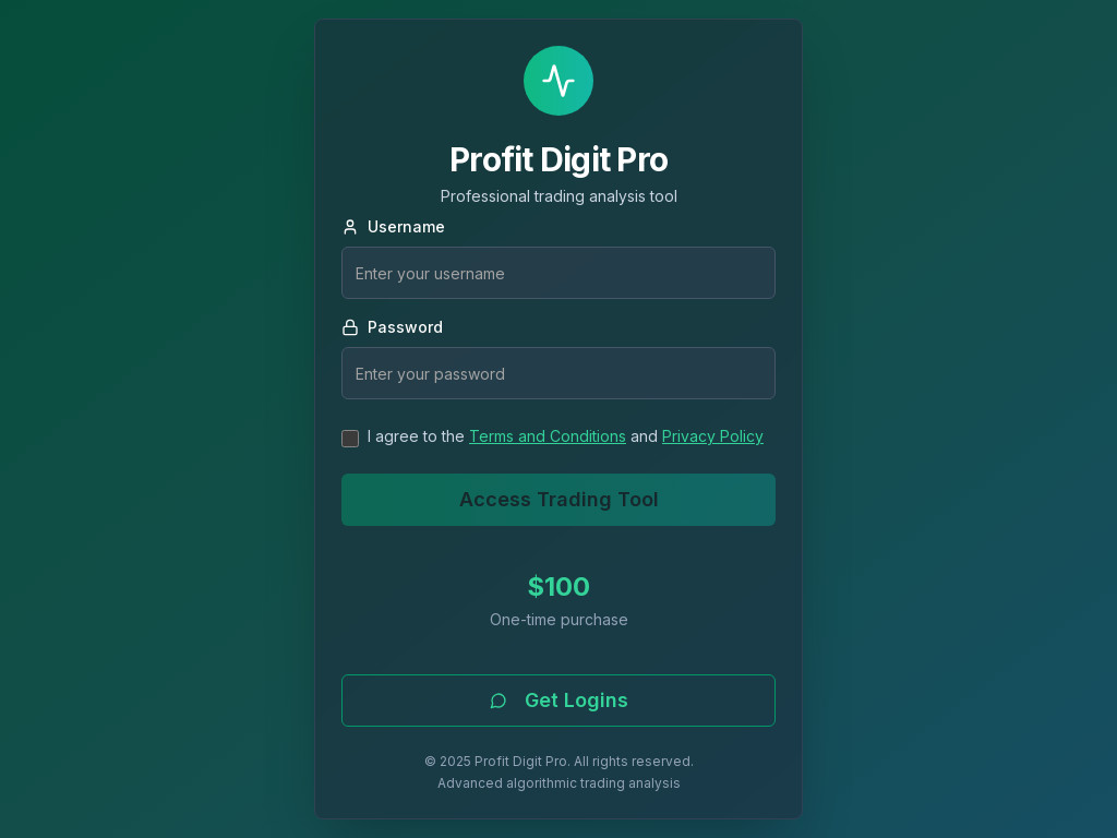Screenshot of Profitdigitpro.com website