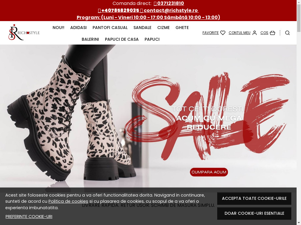 Screenshot of Richstyle.ro website