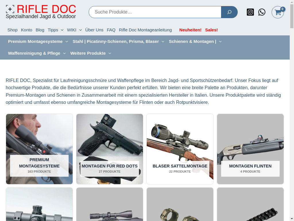 Screenshot of Rifledoc.de website