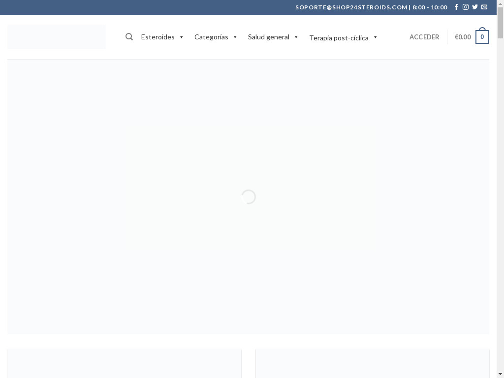 Screenshot of Shop24steroids.com website