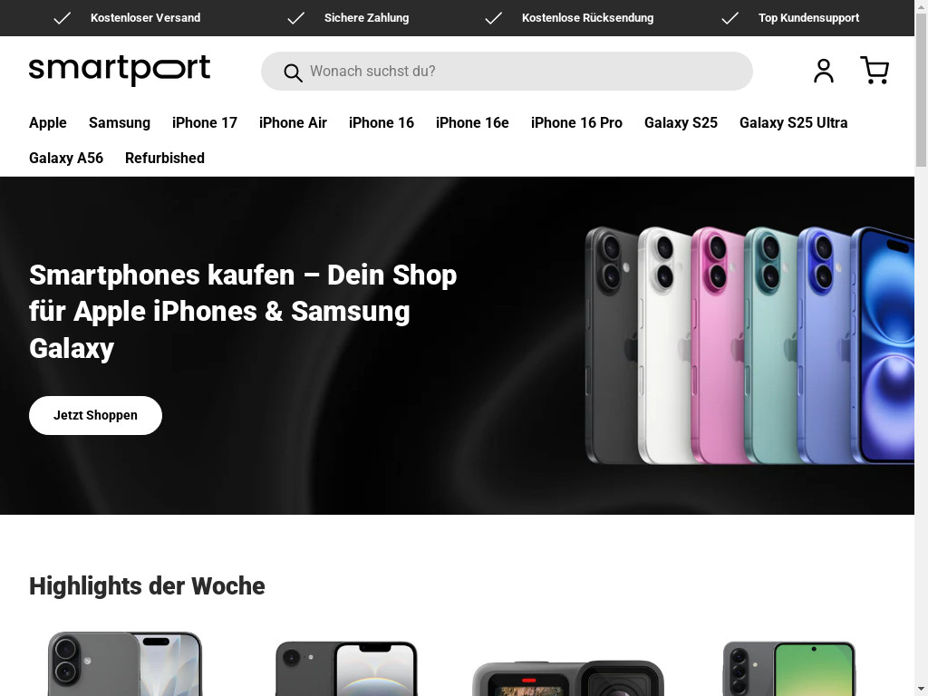 Screenshot of Smartport.de website