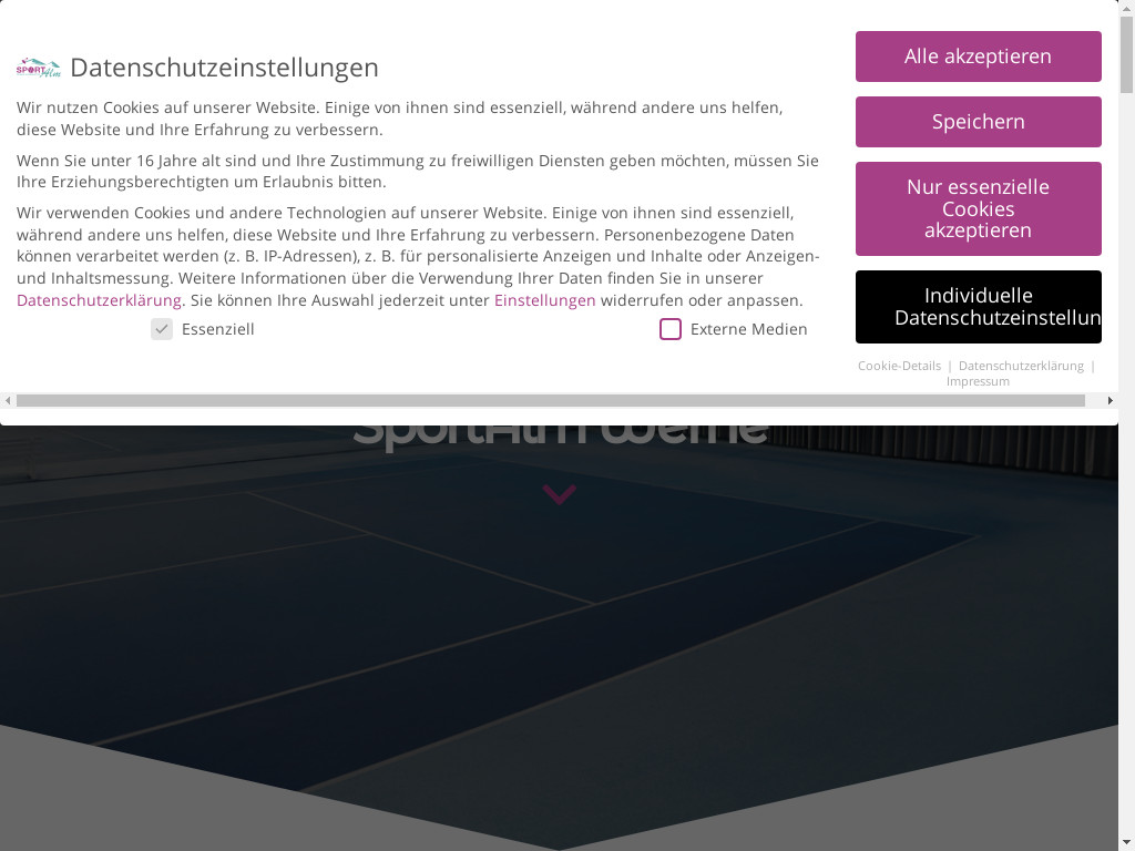 Screenshot of Sportalm-werne.de website