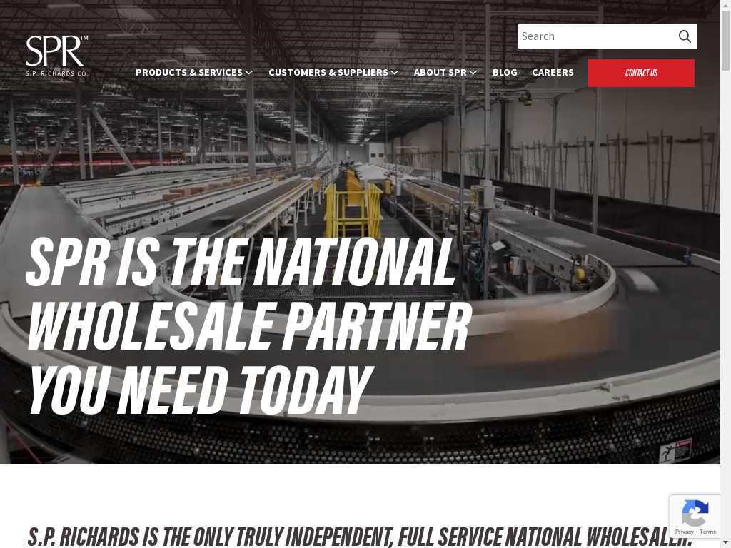Screenshot of Sprichards.com website