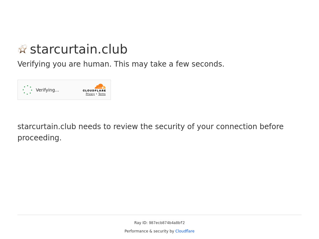Screenshot of Starcurtain.club website
