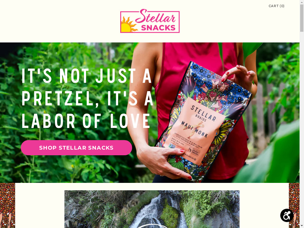 Screenshot of Stellarsnacks.com website