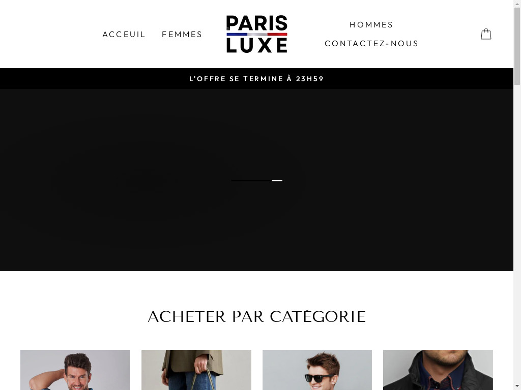 Screenshot of Theparisluxe.com website