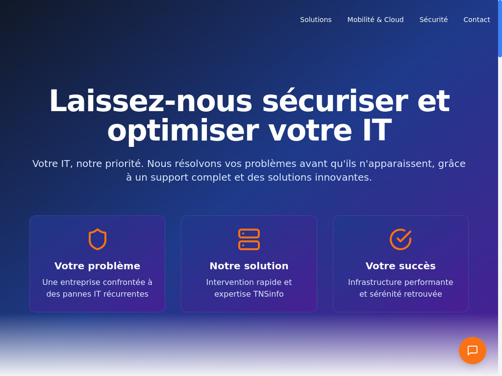 Screenshot of Tnsinfo.fr website