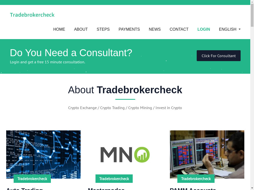 Screenshot of Tradebrokercheck.com website