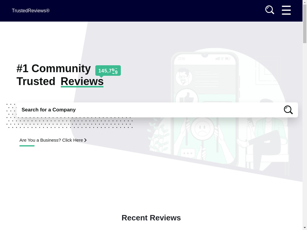 Screenshot of Trustedrevie.ws website