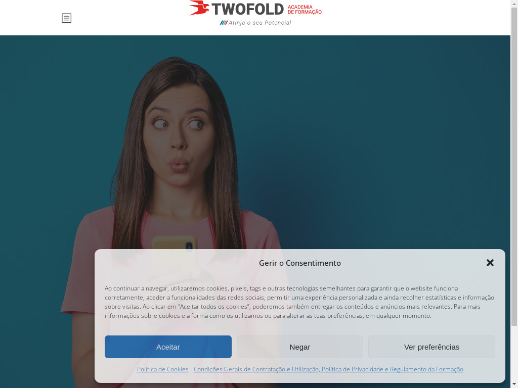 Screenshot of Twofold.pt website