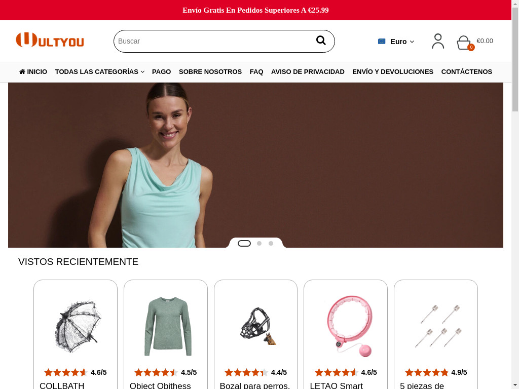 Screenshot of Ultyou.com website
