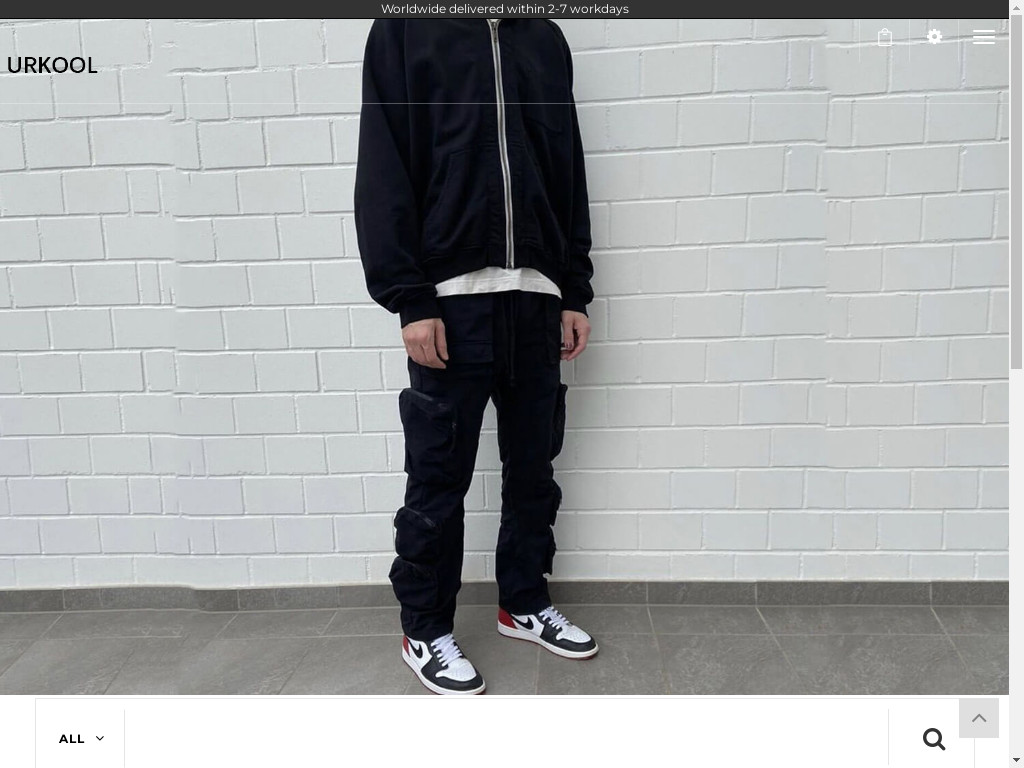 Screenshot of Urkoolwear.com website