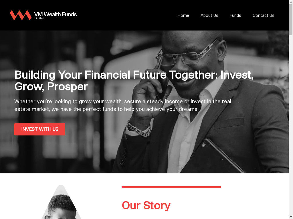 Screenshot of Vmwealthfunds.myvmgroup.com website