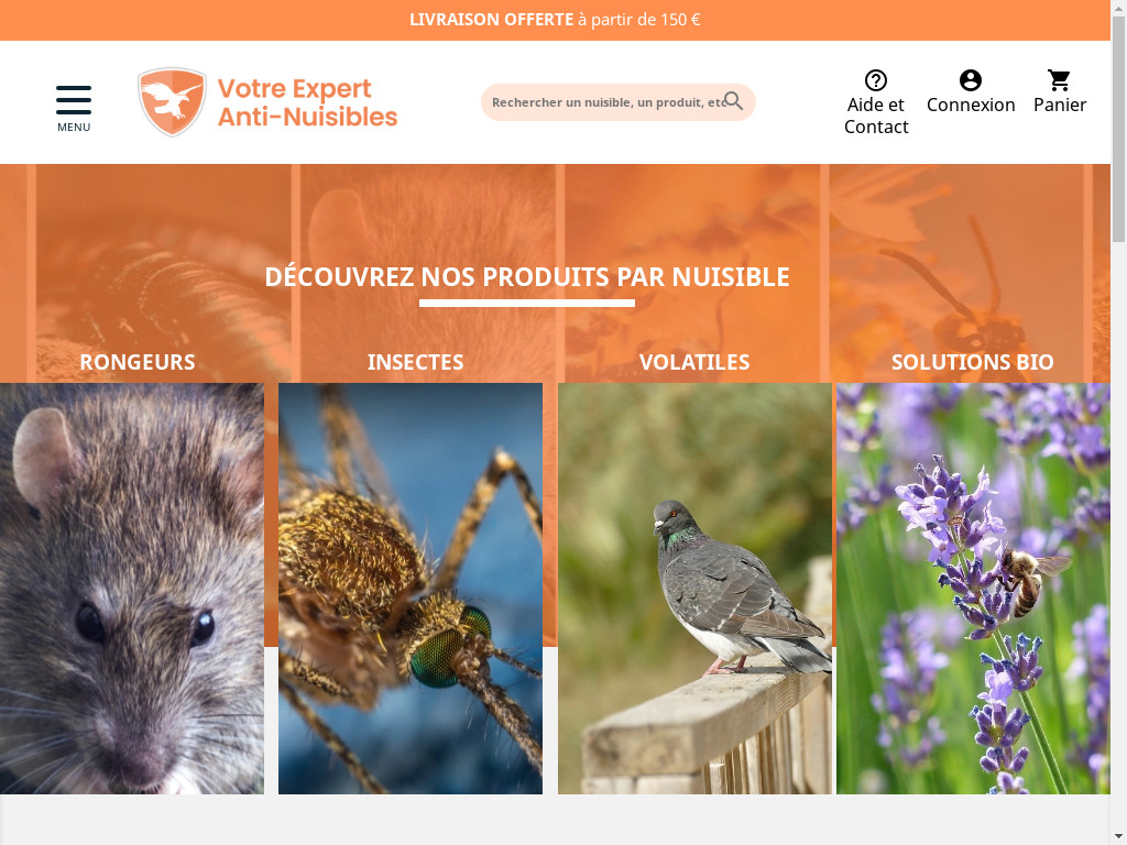Screenshot of Votre-expert-anti-nuisibles.com website