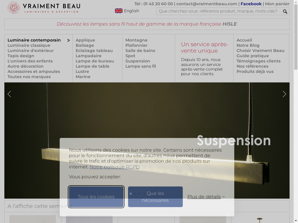 Screenshot of Vraimentbeau.com website