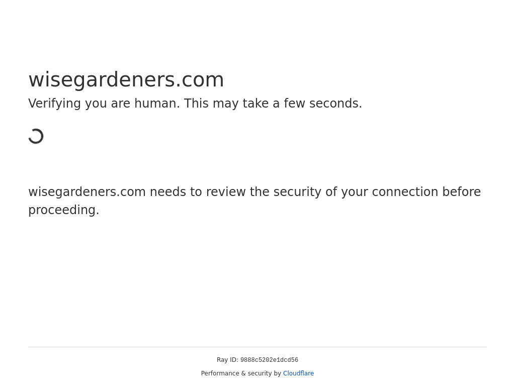 Screenshot of Wisegardeners.com website