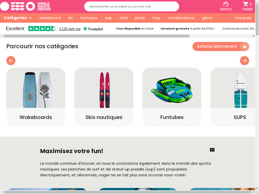 Screenshot of Worldnauticcenter.fr website