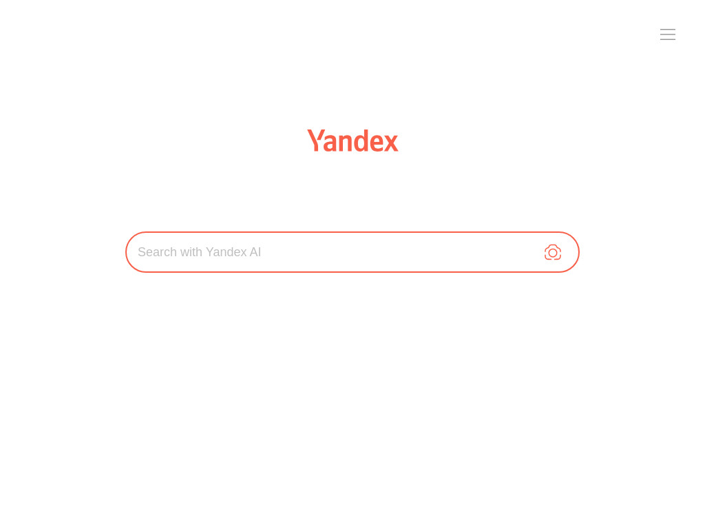 Screenshot of Yandex.com website