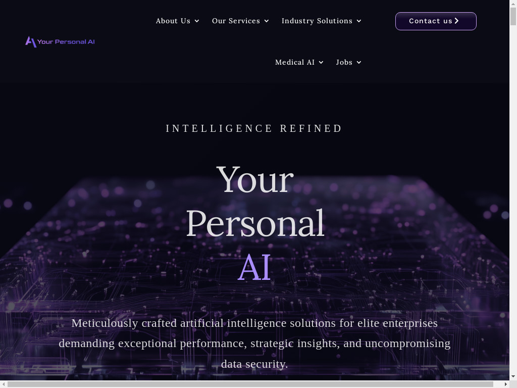 Screenshot of Yourpersonalai.net website
